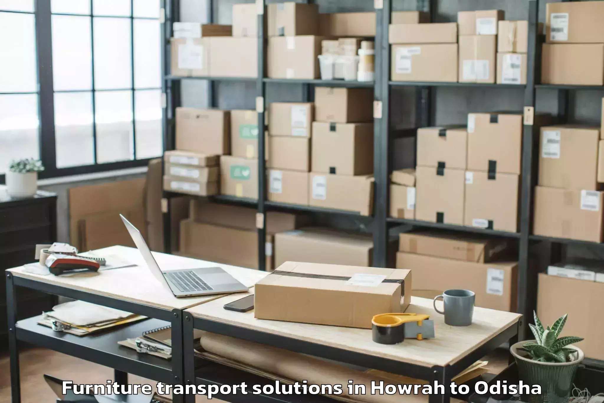 Affordable Howrah to Kakatpur Furniture Transport Solutions